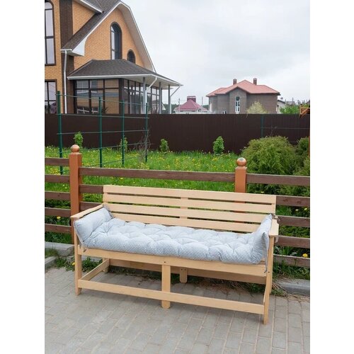 Матрас на шезлонг на качели на лавочки на раскладушку на подоконник Размер 55х190х8 Цвет серая клетка 2100₽