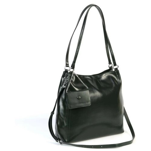 Женская кожаная сумка шоппер 7799 Блекиш Грин (127686)