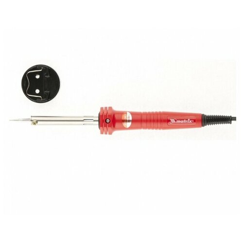 Паяльник пластик ABS с пониженной теплопроводностью медный наконечник с долговечным покрытием 220 В 30 W Matrix 913033 27000₽