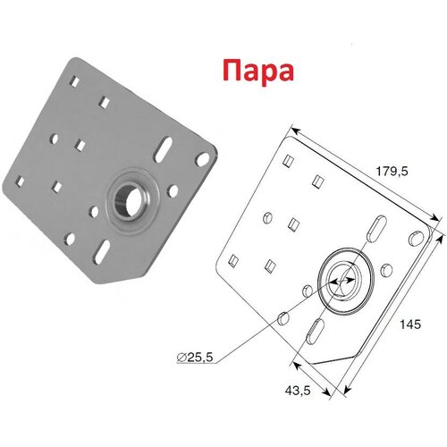 Кронштейн крепления вала L=179,5 (для барабана сзади), 13018 - DoorHan