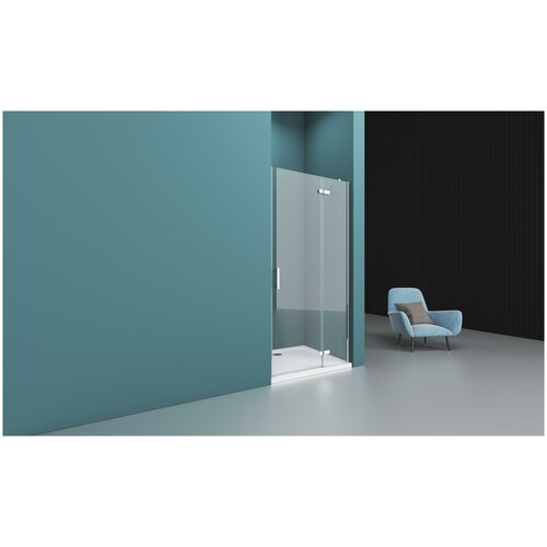 Душевая дверь в нишу BelBagno KRAFT-B-12 KRAFT-B-12-60/40-C-Cr-R душевая дверь belbagno kraft 100 kraft 60 40 c cr r правая профиль хром стекло прозрачное