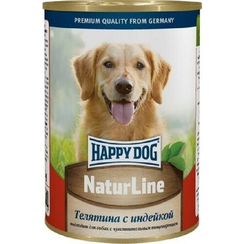 Happy dog Консервы для собак Телятина с индейкой 0,97 кг 52438 (2 шт)