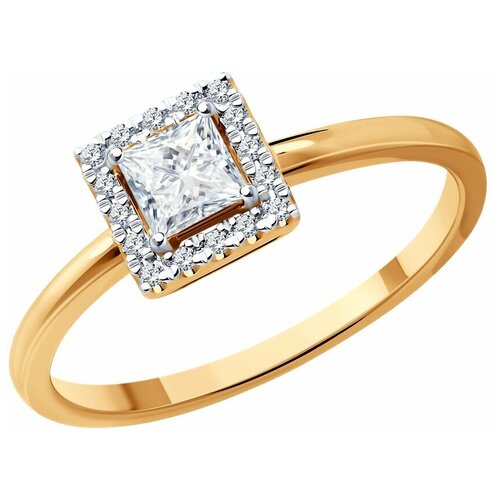 Кольцо SOKOLOV Diamonds из золота с бриллиантами 1012516, размер 17