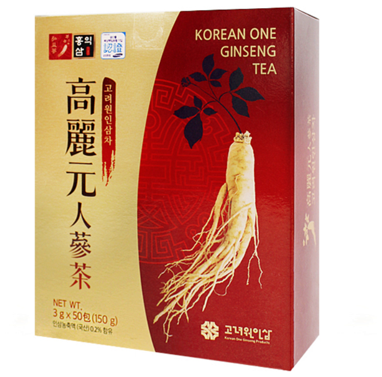 Чай с женьшенем, Korean One Ginseng Tea - 50 пакетиков - фотография № 1