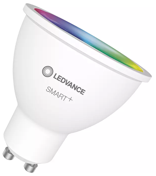 Лампа светодиодная LEDVANCE Smart+Spot GU10 Multicolour, GU10, 5 Вт, 6500 К