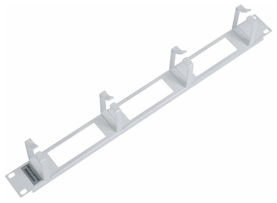 Органайзер кабельный горизонтальный с окнами 19" 1U, 4 кольца ЦМО ГКО-О-4.62