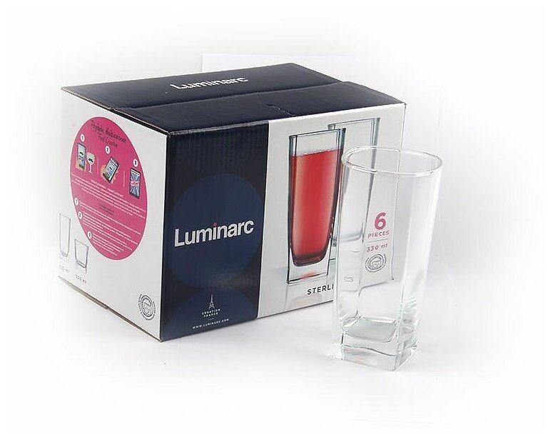 Набор стаканов LISBONNE 6шт 330мл высокие LUMINARC V0402 - фото №13