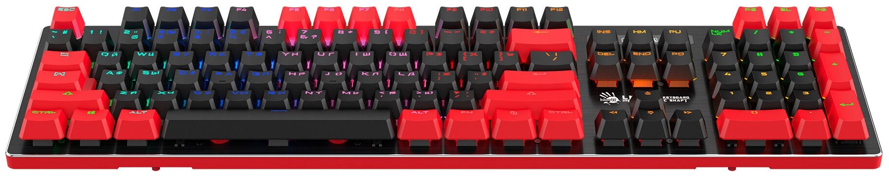 Клавиатура A4TECH Bloody B820N, USB, черный + красный [b820n ( black + red)] - фото №9