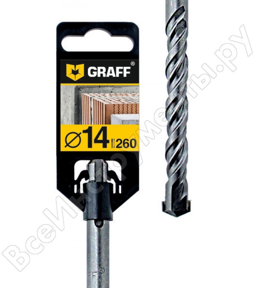 GRAFF Сверло по бетону 14*200*260 SDS-plus GSPD14260 / 6214260