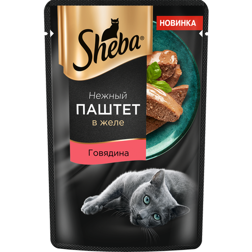 Влажный корм для кошек SHEBA® паштет с говядиной, 75 г