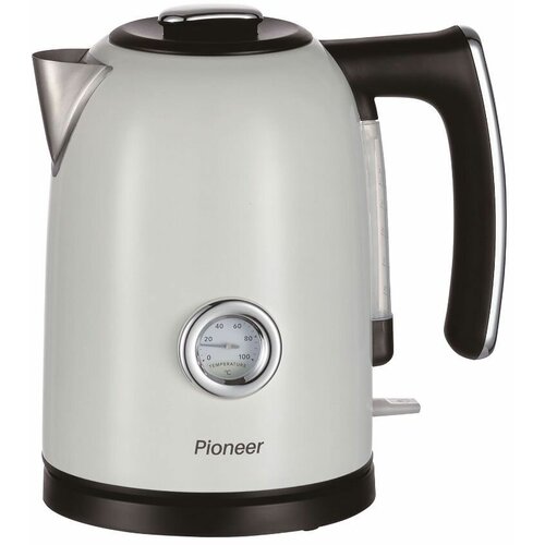 Чайник электрический PIONEER KE560M 1,7 л, 2200 Вт, белый чайник электрический moulinex by282130 noveo цвет белый 1 7 литра 2400 вт