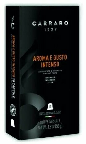 Кофе в капсулах Carraro Aroma e Gusto intenso, для Nespresso, 10 шт