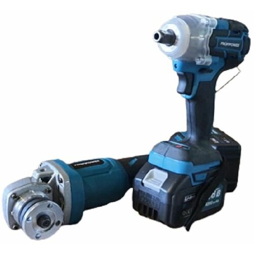 Аккумуляторный бесщеточный ударный гайковерт и УШМ 2 в 1 18В 2 акк 4 Ач E0092 3135900₽