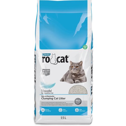 Ro Cat Комкующийся наполнитель без пыли "Натуральный", пакет 12,75 кг