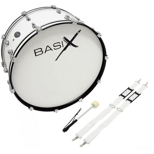 Basix Marching Bass Drum 24x12 бас-барабан маршевый 24х12 с ремнем и колотушкой бас барабан маршевый basix marching bass drum 26x10