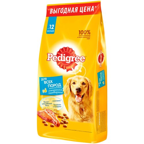 PEDIGREE для взрослых собак всех пород с говядиной (2,2 + 2,2 кг) pedigree лакомство джамбоун jumbone с говядиной и домашней птицей 0 16 кг 18 шт