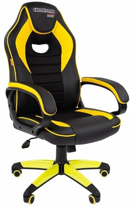 Игровое кресло Chairman Game 16 Black/Yellow (00-07028514)