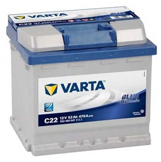 Аккумулятор Varta C22 Blue Dynamic 552 400 047, 175x207x190, обратная полярность, 52 Ач