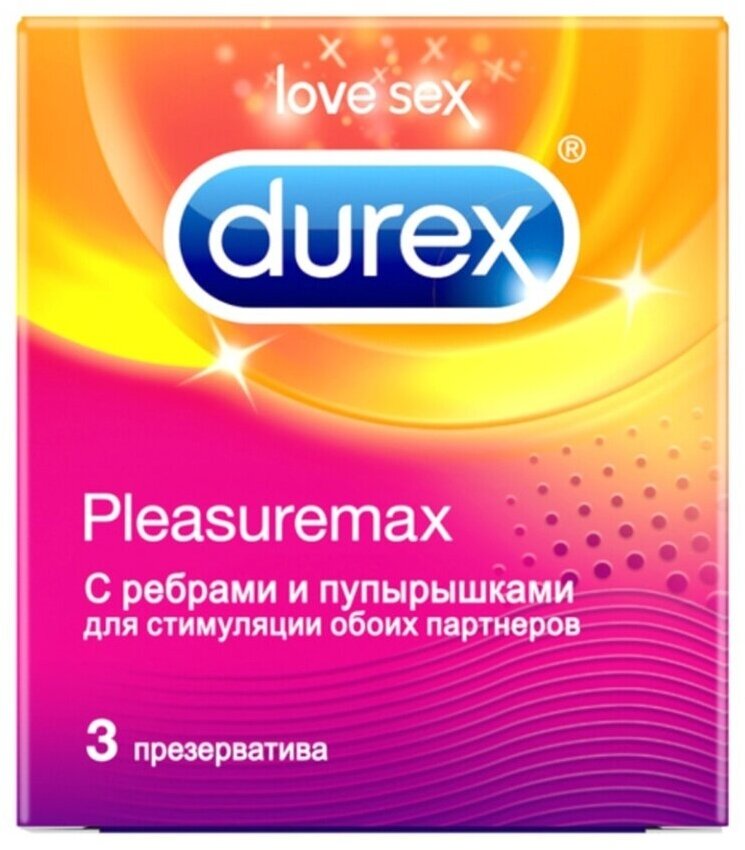 Презервативы Durex Pleasuremax 3 шт