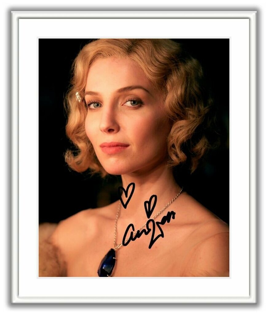 Постер в раме с автографом Аннабелль Уоллис, 20*25 см, серебряная рама ...