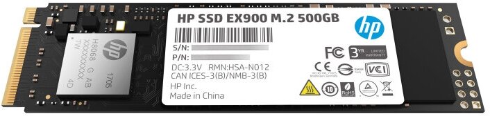 Накопитель SSD 500Gb HP 2YY44AA#ABB M.2 2280 NVMe PCIe EX900 Heat sink