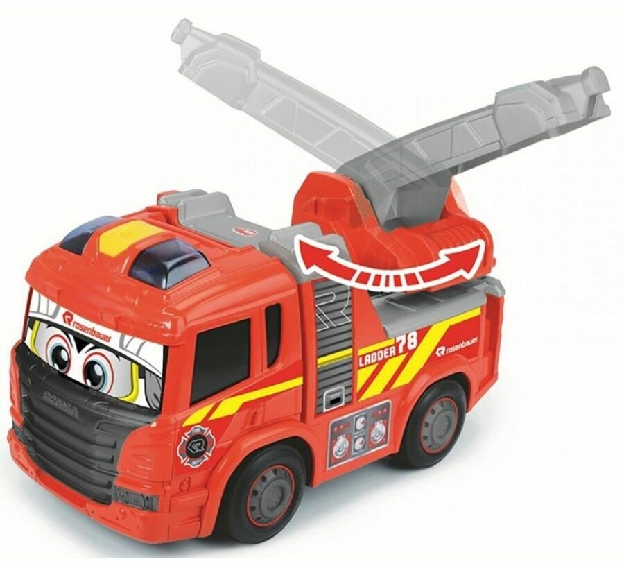 Пожарная машина Happy моторизированная 25 см, свет и звук