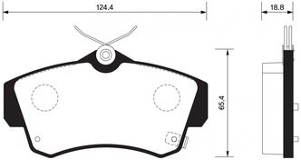 Дисковые тормозные колодки передние SANGSIN BRAKE SP1359 для Chrysler PT Cruiser (4 шт.)