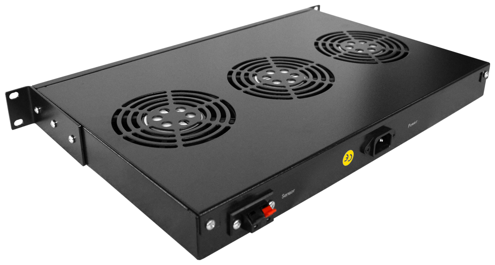 Блок 3-х вентиляторов 19", с подшипниками, без термостата, 1U (TWT-CBB-FANB3-RACK) LANMASTER - фото №2