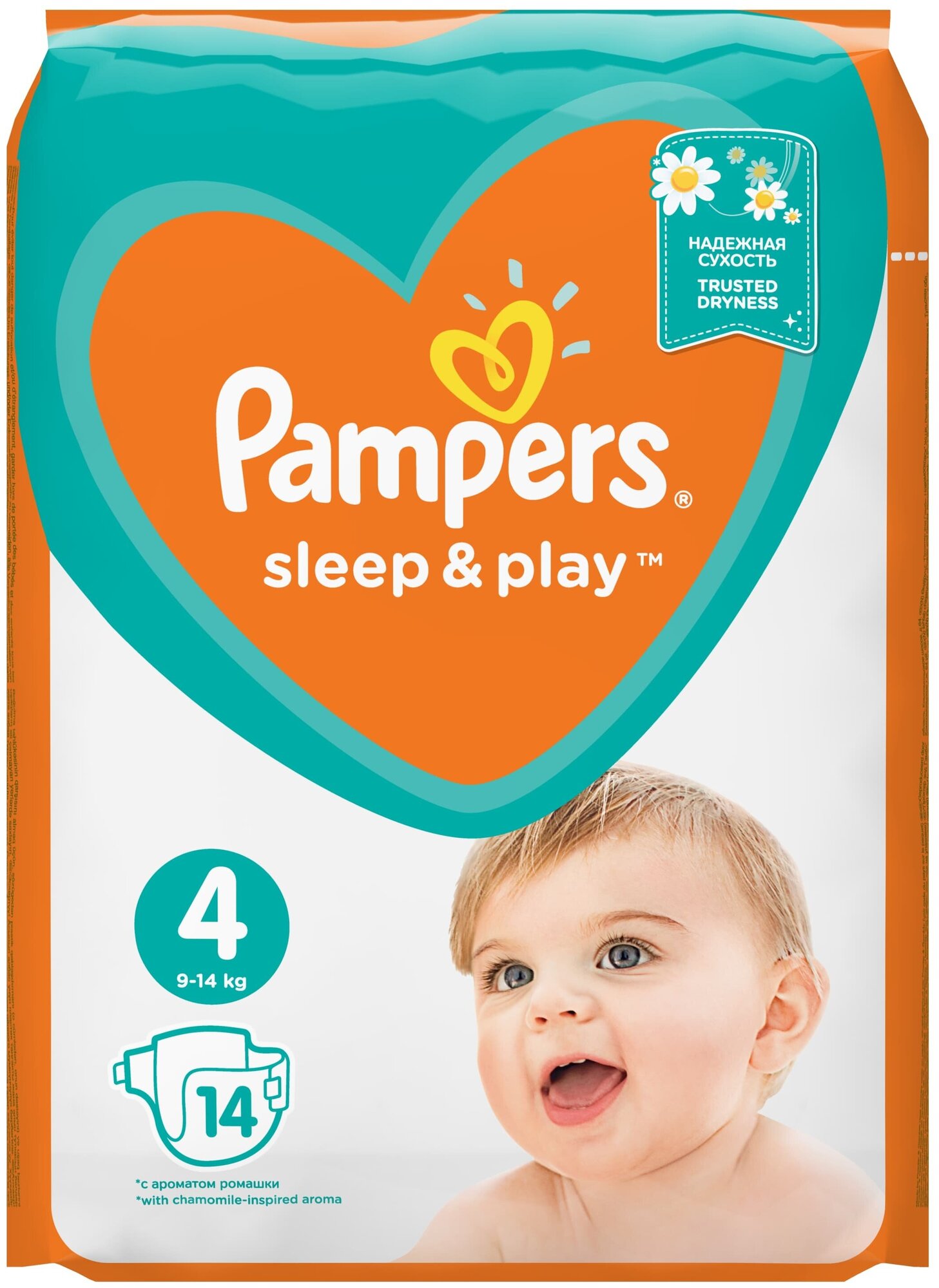 Pampers подгузники Sleep&Play 4 (9-14 кг) 14 шт.