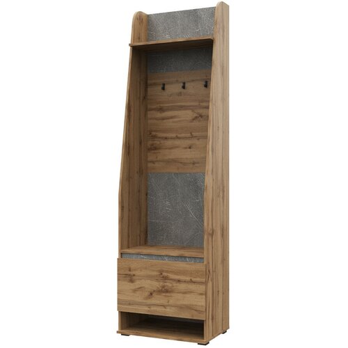 Шкаф для одежды Mari с вешалкой, полками и тумбой в прихожую/коридор