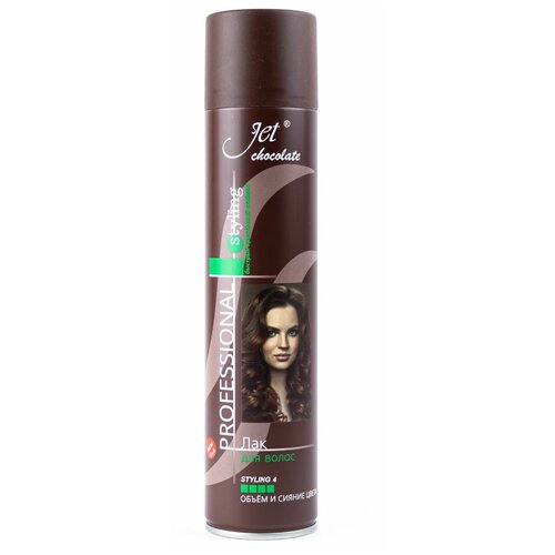 Лак для волос JET chocolate, объем и сияние цвета / средство для укладки волос Сибиар, 300 мл - 1 шт сибиар лак для волос 300 мл блекс и объем