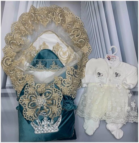 Изображение товара Конверт для новорожденного на выписку нарядный в роддом для девочки