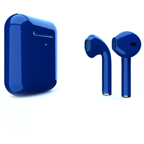 фото Беспроводные наушники apple airpods 2 color (без беспроводной зарядки чехла), синий глянец