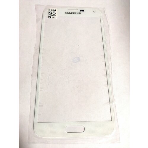 Cтекло дисплея для переклейки Samsung Galaxy S5 G900F белое