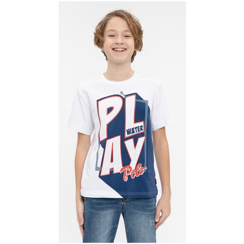 фото Футболка gulliver, размер 146, белый