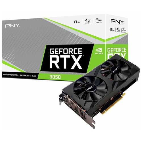 PNY RTX3050 8GB VERTO Dual Fan Edition GDDR6 128bit 1x HDMI 3x DisplayPort PCIE40 RTL VCG30508DFBPB1 VCG30508DFBPB1 2552700₽