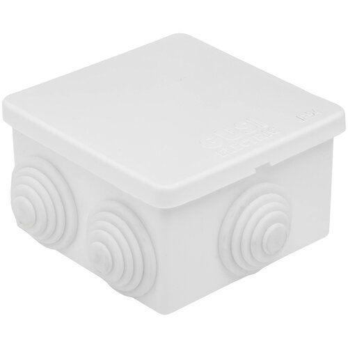 Распределительная коробка GUSI ELECTRIC 70х70х40 6 муфт, IP44, ОП, белый Евро С3В76 Б 16032768