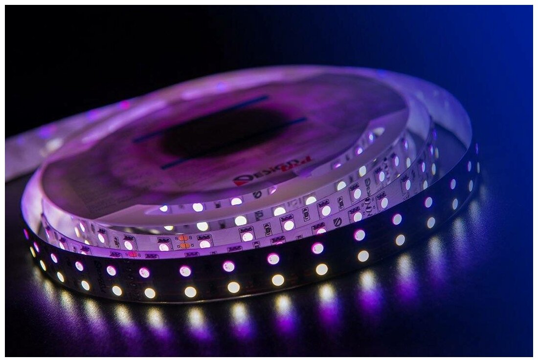 Лента светодиодная DesignLed DSG5120-24-RGB+NW-33, SMD5050, 120 LED/м, 28,8 Вт/м, 24В, IP33, RGB + нейтральный белый (5 м) - фотография № 8