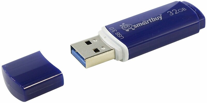 2 шт. Память Smart Buy "Crown" 32GB, USB 3.0 Flash Drive, синий