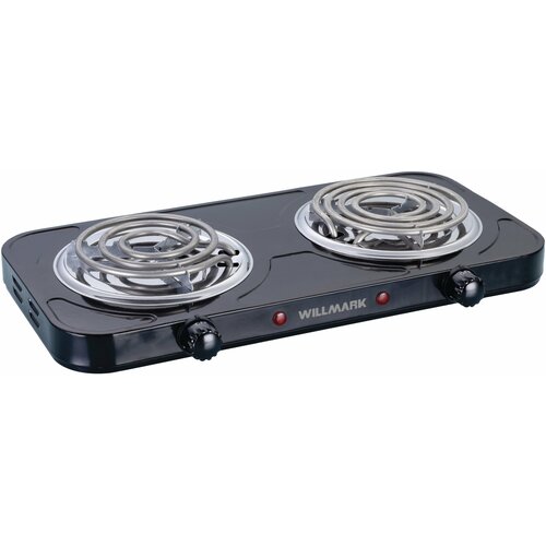 Плита настольная электрическая WILLMARK HS-215Т черный 2 конф спираль 145 mm1000Вт1501500Вт корп из нерж стали 161000₽