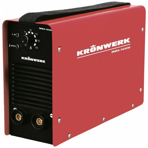Аппарат инверторный дуговой сварки ММА-180IW 180 А ПВР 60 диаметр электрода 16-4 мм провод 2 м Kronwerk 513600₽