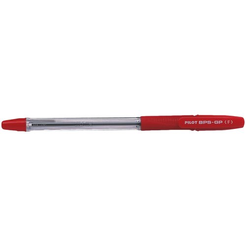 Ручка шариковая BPS-GP, резиновый упор, 0.7мм, масляная основа, стержень красный
