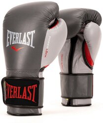 Боксерские перчатки Everlast Powerlock серый/красный 14 oz