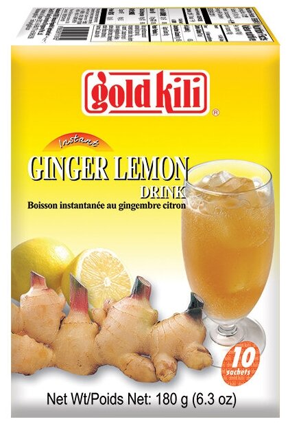 Имбирный напиток с лимоном и мёдом Gold Kili, быстрорастворимый 180 г (10 саше). - фотография № 4