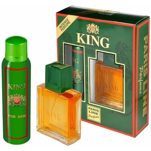 Paris Line Parfums King набор туалетная вода + дезодорант-спрей 100 + 150 мл для мужчин