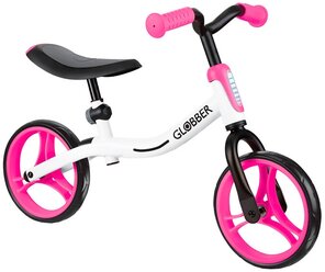 Беговел GLOBBER Go Bike, белый/розовый