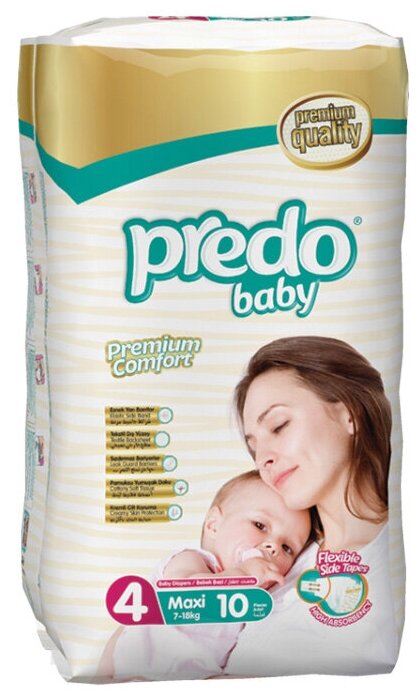 Predo baby Подгузники №4 (7-18кг) 10 шт