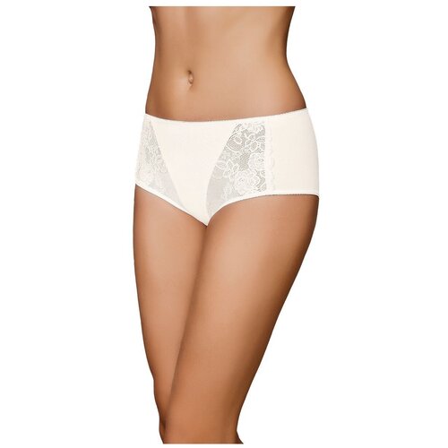фото Sisi трусы слипы высокой посадки с кружевными вставками, размер l(48), avorio