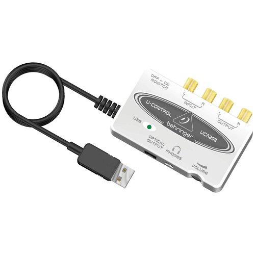 Аудиоинтерфейс USB Behringer UCA 202 (2 входа + 2 выхода)