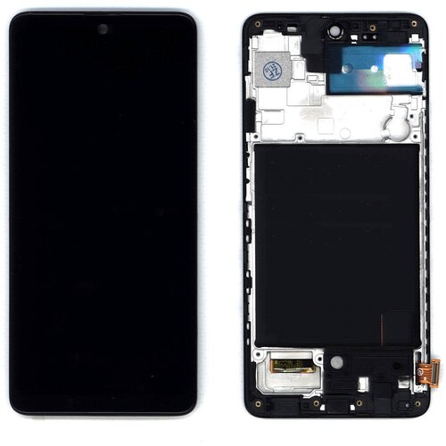 Дисплей для Samsung Galaxy A51 SM-A515F (TFT small size) черный с рамкой дисплей в сборе с сенсорным стеклом для samsung galaxy a12 a125 матрица original